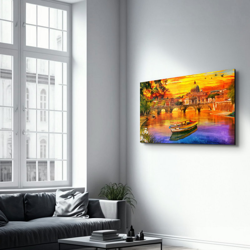 Lekeya Elegant Tempered Glass Wall Art Painting, 13.8 x 21.7 inches | 100% Tempered Glass, Thickness: 0.16 inches | UV Printed for Vibrant Colors | Perfect for Home Decor, Living Room, & Office Spaces
