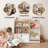 Natural Wood 3 - Tier Kids Bookcase with Fabric Slings for Bedroom or Playroom-1748943847-1769945002