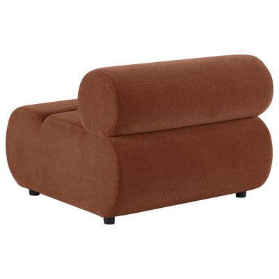 Fauteuil sans accoudoirs Byrne en velours rouille