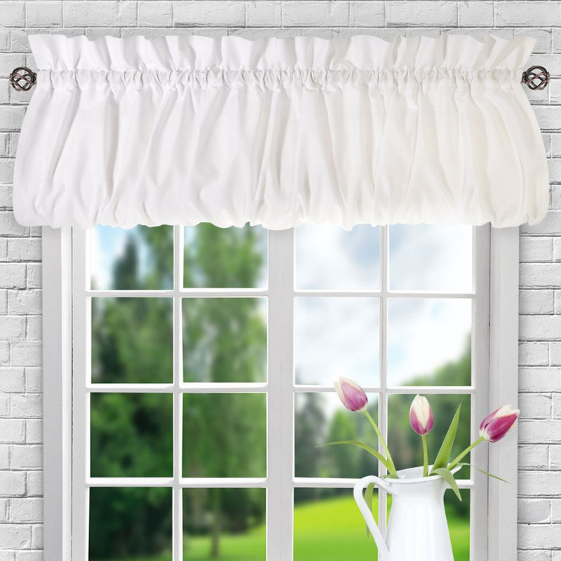 Ellis Balloon Window Valance, White