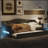 Upholstered Twin XL Daybed with LED Lighting and Trundle for Extra Sleeping Space, Gray