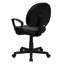  Chaise de bureau ergonomique pivotante à dossier moyen LeatherSoft-30772301