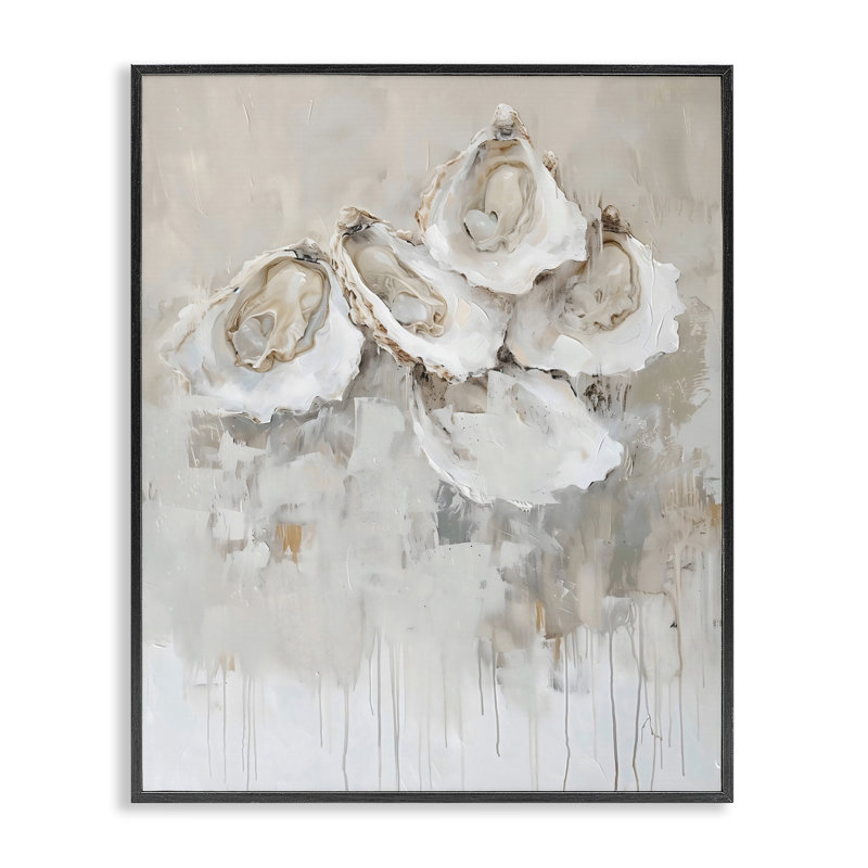 «Shucked Oyster Shells», estampe numérique, design by Creative Studio, H 20 po x l 16 po, Giclée encadrée noir minuit