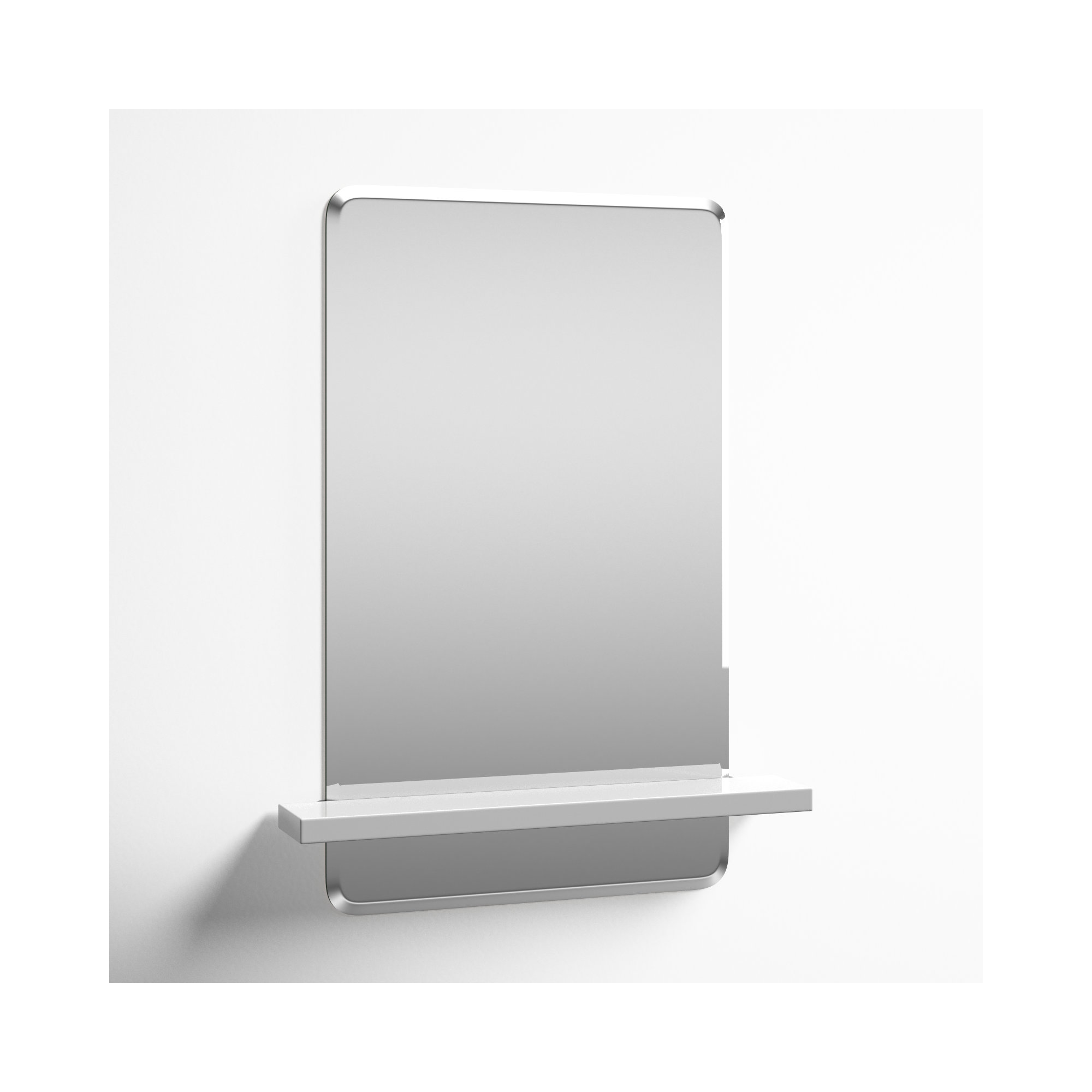 Donato NA Mirror with Shelves, White