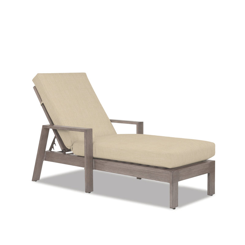 Laguna Outdoor Chaise Lounge, Canvas Flax Sunbrella®