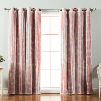 Tulle Polyester Room Darkening Curtain Panels