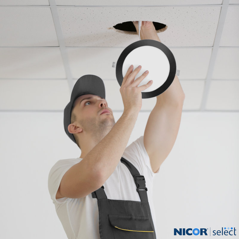 Ensemble d'éclairage encastré ultra mince 4 "à DEL CCT, Noir