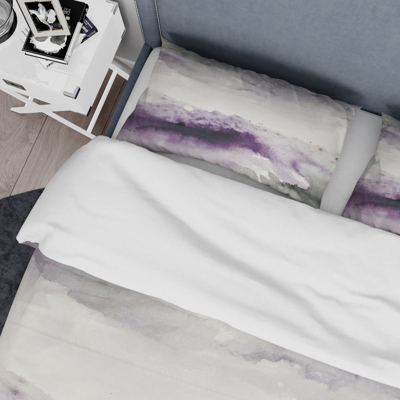 Modern & Contemporary Polyester Abstract Duvet Cover, Full/Queen Duvet Cover + 2 Shams
