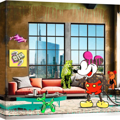 1GM7338 Pop And Modern Surrealofts: Milan by Gerard Madau - Wrapped Canvas Print