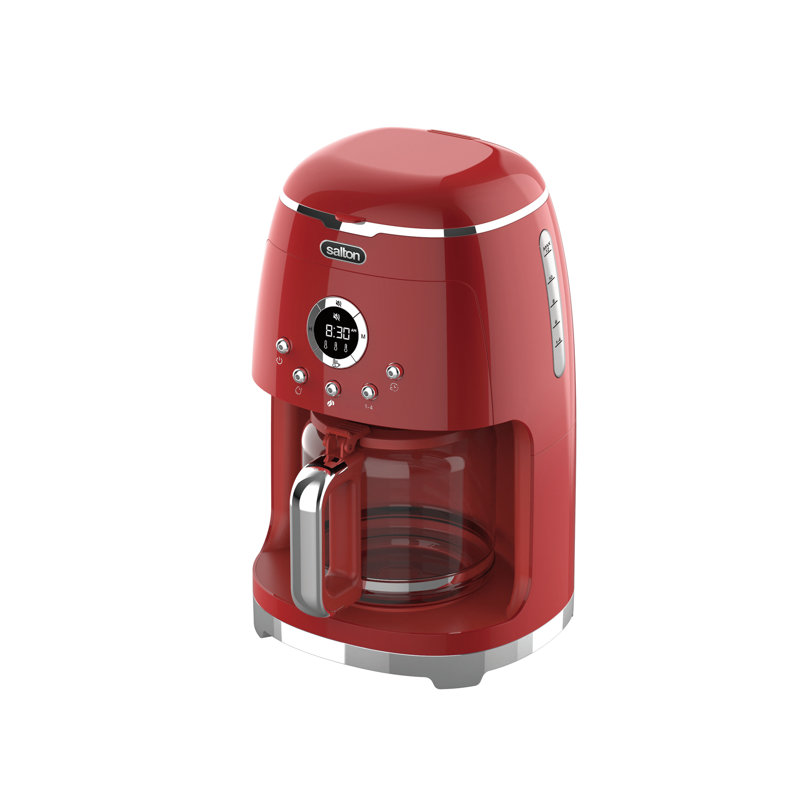 Cafetière numérique Salton NuRetro 12 tasses, cerisier de l'espace, modèle FC2162RD, Space Cherry