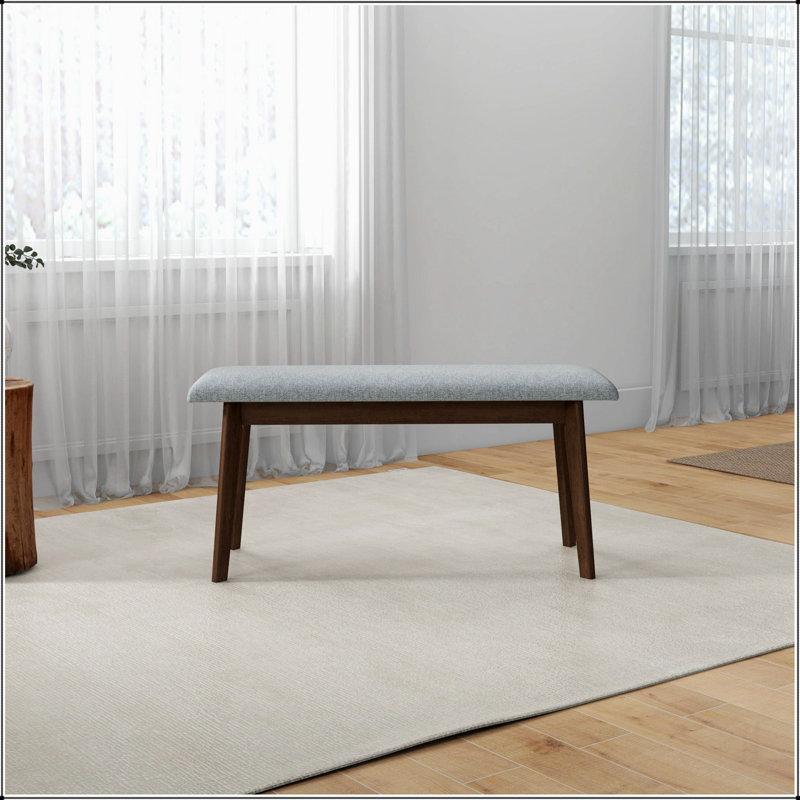 Banc rembourré en bois massif Carlos