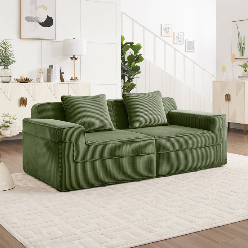 Modern Modular 2-Seat Sofa Couch