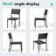 Ensemble de salle à manger pour 8 personnes avec structure en aluminium, trou pour parasol, chaises empilables et sans accoudoirs-1785114370