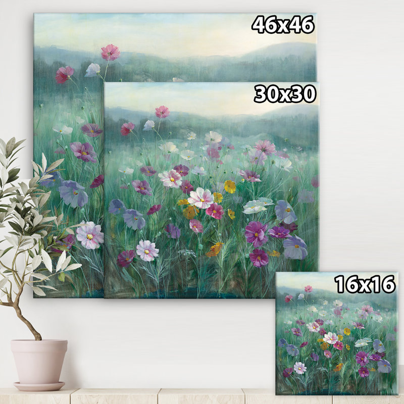 «Flower Field», reproduction d'art sur toile, paysage floral, H 30 po x l 30 po x P 1 po