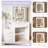 White Vanity Desk With Mirror And Lights,Makeup Dressing Vanity Table Set With 4 Large Drawers,Bedroom Set With Vanity Mirror 3 Lighting Color Adjustable,White