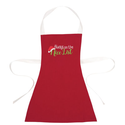 Christmas Solid Cotton Childrens Apron