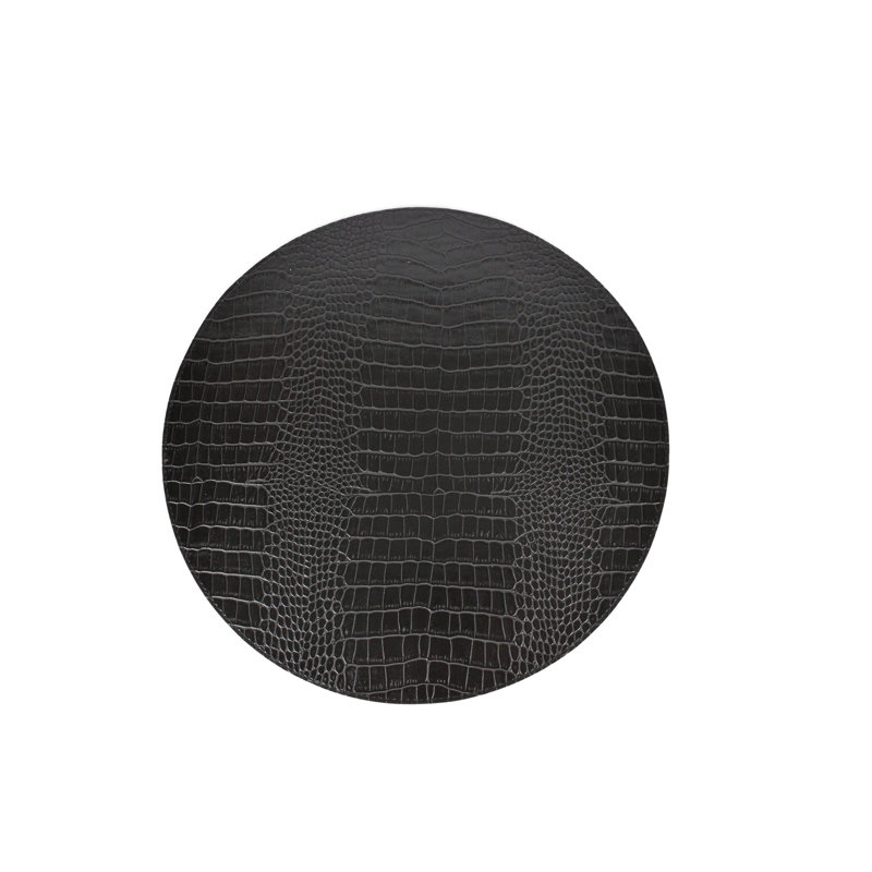 Osvaldo Round Placemat, Dark brown/Black