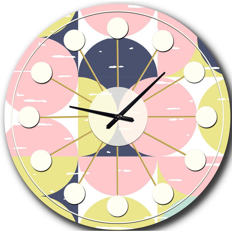Horloge murale rétro Mid-Century, Grand