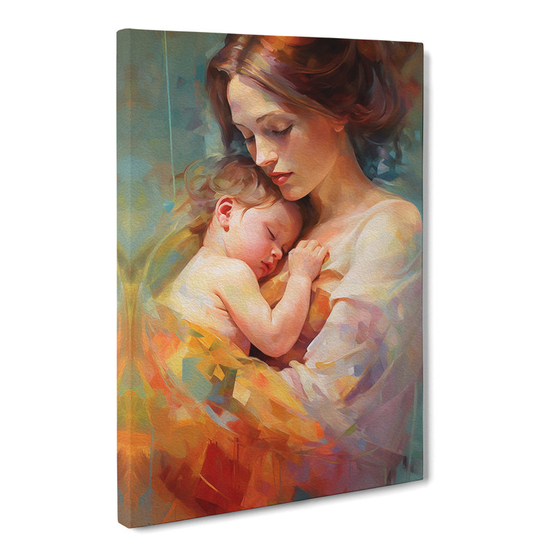 Mother And Baby Contemporary - Print, 76cm H x 50cm W x 3cm D