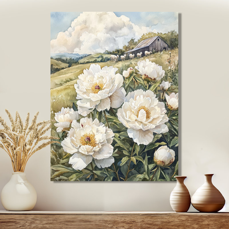 Bateson - impression sur toile florale, Ne s'applique pas, Toile tendue, H 32 po x l 24 po