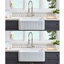 Fireclay 36" L X 20" W Farmhouse Kitchen Sink With Grid And Strainer
