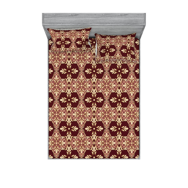 Drap-housse et taie décorative Ambesonne, Ensemble de draps très grand californien avec 2 t