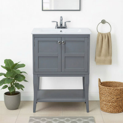 Lucin Single Bathroom Vanity with Ceramic Top