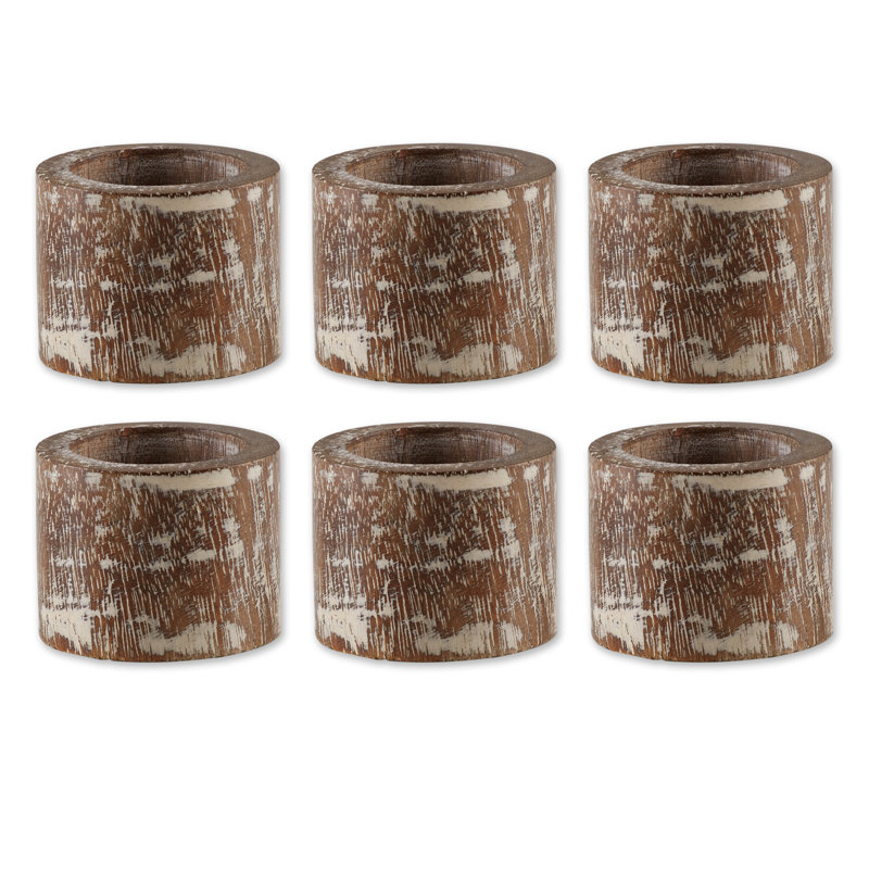 Rond de serviette en bois, Brun