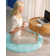 Kevn Light Blue Shag Faux Sheepskin Fur Washable Area Rug