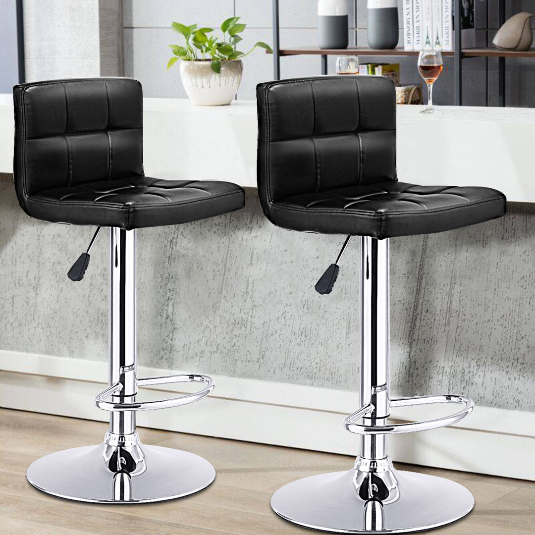 Stuart Swivel Adjustable Height Bar Stool (Set of 2) Orren Ellis 