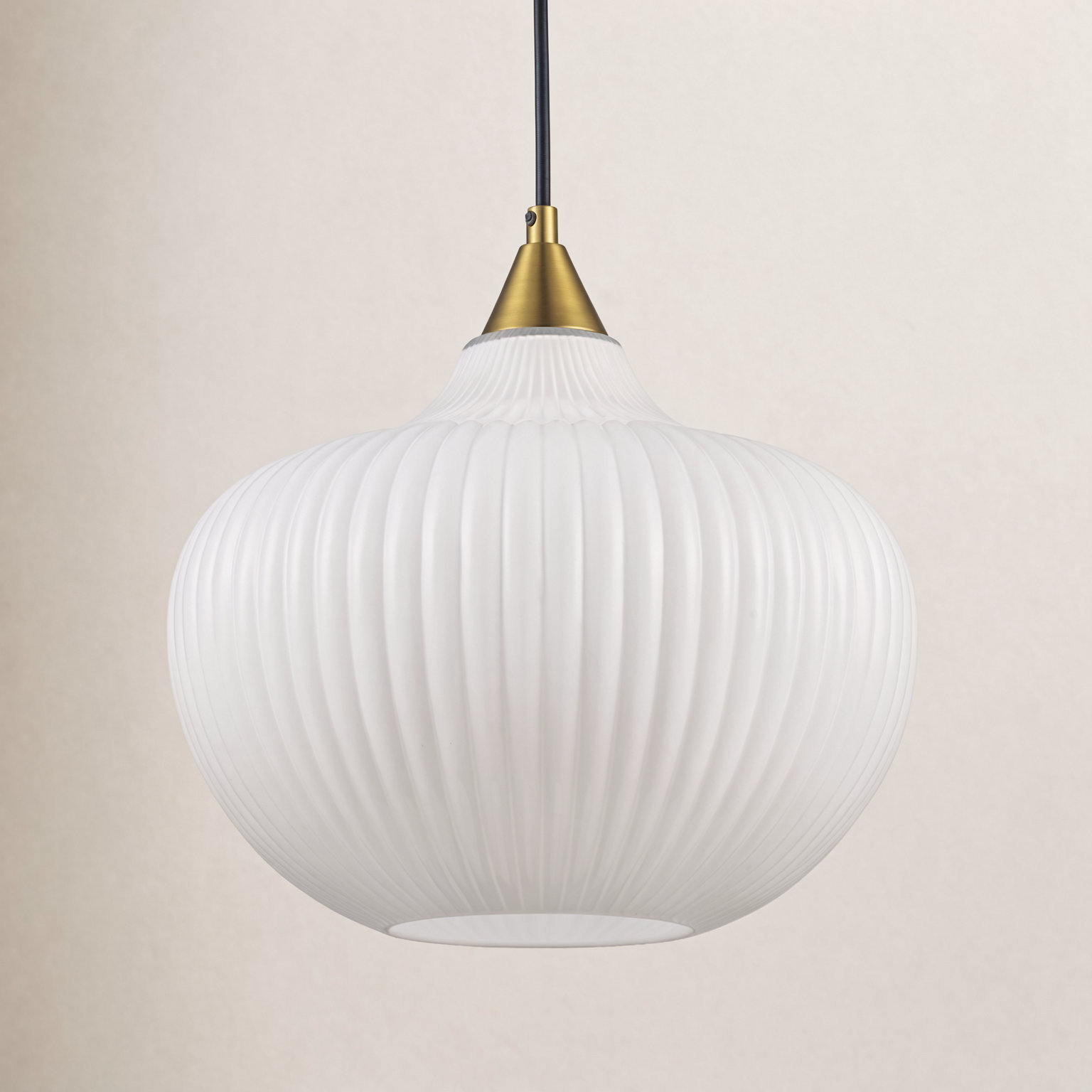 Collina Dimmable Geometric Single Light Pendant, Antique Gold