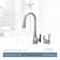 Sinema High Arc Pull Down Single Handle Kitchen Faucet with Power Boost and Reflex