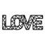 «Geometric Love - Artistic Love», décoration murale abstraite moderne, décoration murale suspendue-124838649-124838647