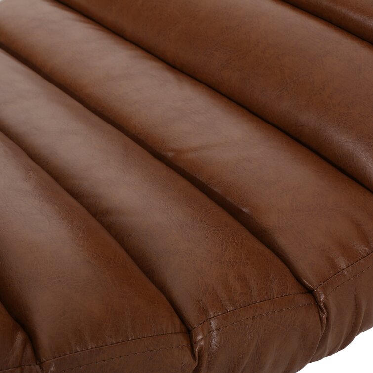 Camanche Channel Stitch Chaise Lounge Wade Logan Fabric: Cognac Brown