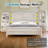  Louby Farmhouse Queen Platform Bed With Headboard, Bookshelves, Charging Station and Drawers, White-883258396-883030438