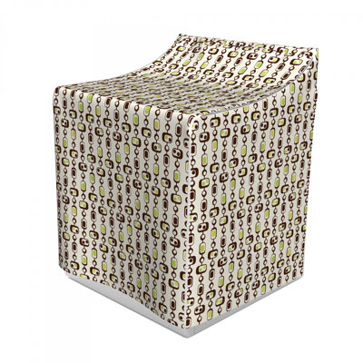 Les inspirations rétro de formes abstraites pois des pointillés carrés et des lignes. housse pour machine à laver