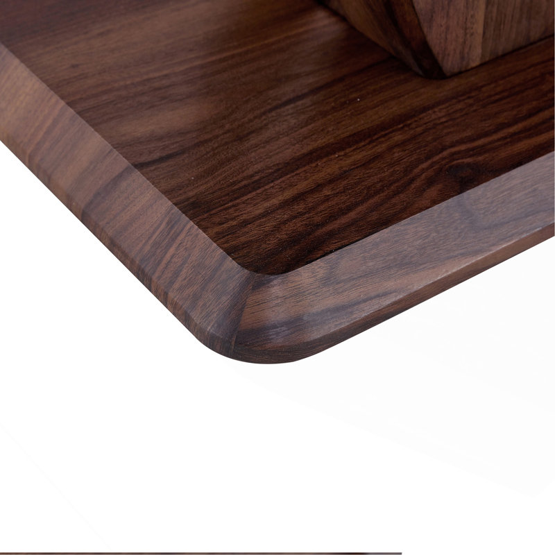 La table basse rectangulaire moderne en bois de MDF à motif d'autocollants brun foncé moderne ajoute une atmosphère calme et confortable à votre maison. Table basse en MDF, noyer, autocollant texturé brun foncé, table d'appoint