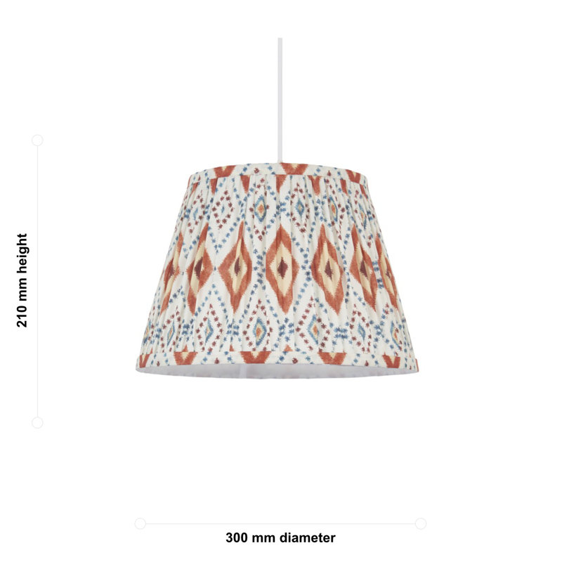 21 cm H Drum Fabric Lamp Shade, Orange
