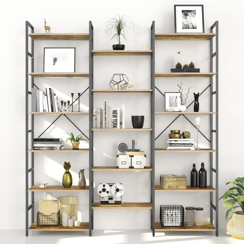 Bibliothèque Kedryn, (6 Shelves) 77.95" H x 62.2" W x 11.81" D
