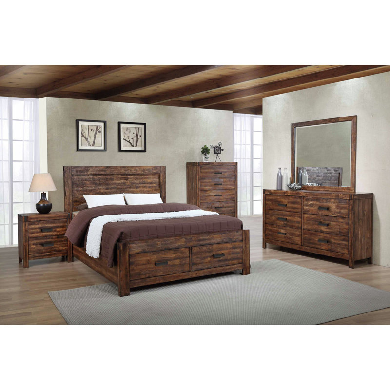 Mork Solid Wood Piece Bedroom Set