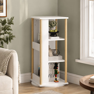 3 Tier Rotating Bookcase for Kids with Chalkboard Design