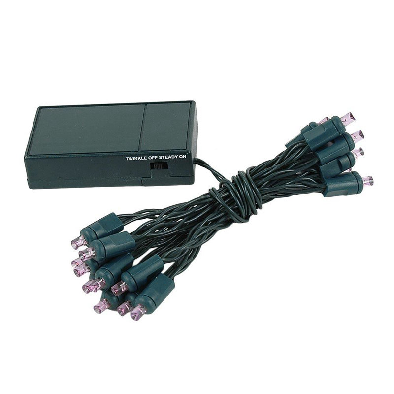 Mini guirlande de 20 ampoules del à grand angle de 3 pi à énergie extérieure Stryker, Rouge, Vert