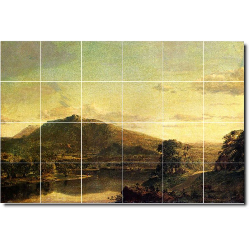 Carreau de céramique décorative 36 po x 24 po 6 po x 6 po, Paysage 01732