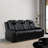 83.5" Breathing Leather Power Recliner Sofa With Middle Drop-down Table-556123385