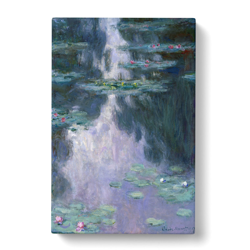 Water Lilies Lily Pond Vol.23 by Claude Monet - Wrapped Canvas Painting, 60cm H x 40cm W x 3cm D