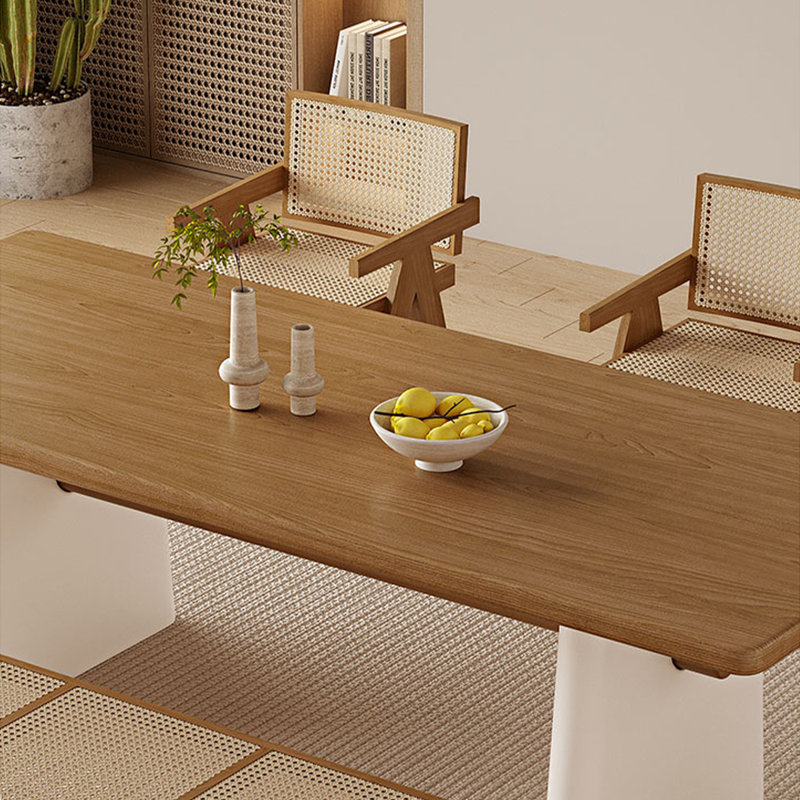 Table de salle à manger rectangulaire, Blanc, H 29,53 po x L 86,61 po x l 39,37 po