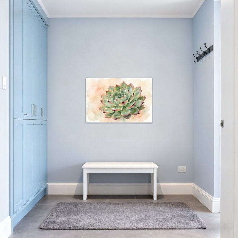 Plantes et fleurs, plante grasse, reproduction d'art, H 12 po x l 18 po