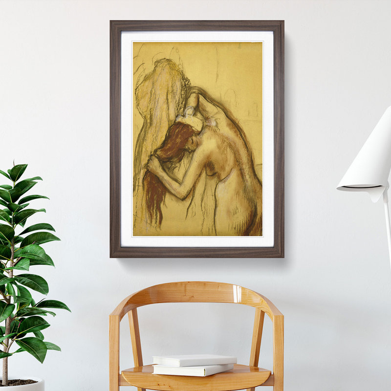 Study of a Nude Woman Vol.4 by Edgar Degas - Framed Print, Walnut Framed, 65cm H x 48cm W x 2cm D