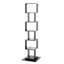 Unité de rangement rotative pour livres - acrylique transparent, placage de grain de bois, bibliothèque moderne à 6 niveaux avec base élargie élégante, peu encombrante, pouvant accueillir de nombreux objets-126060745