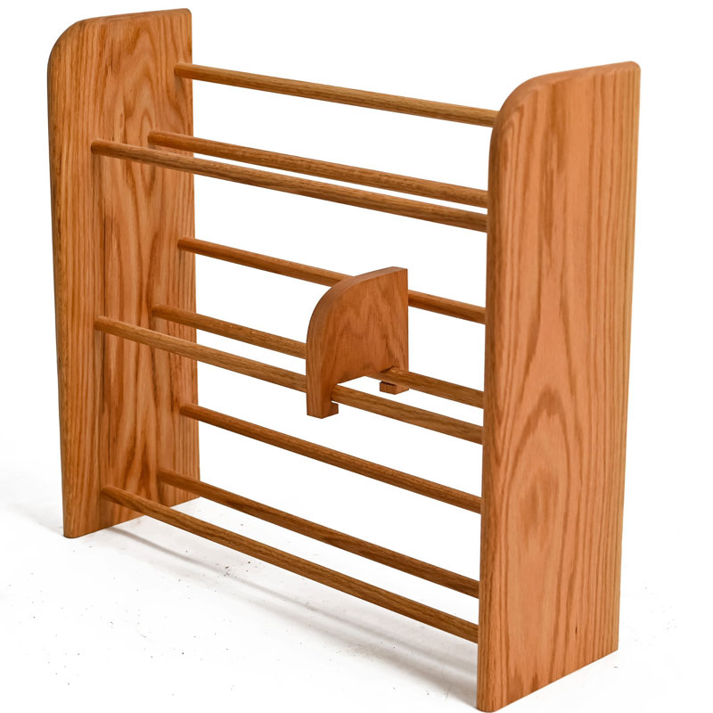 Support à CD en bois à goujon - Série 01, H 21,75 po x l 24,25 po x P 7,25 po, Naturel